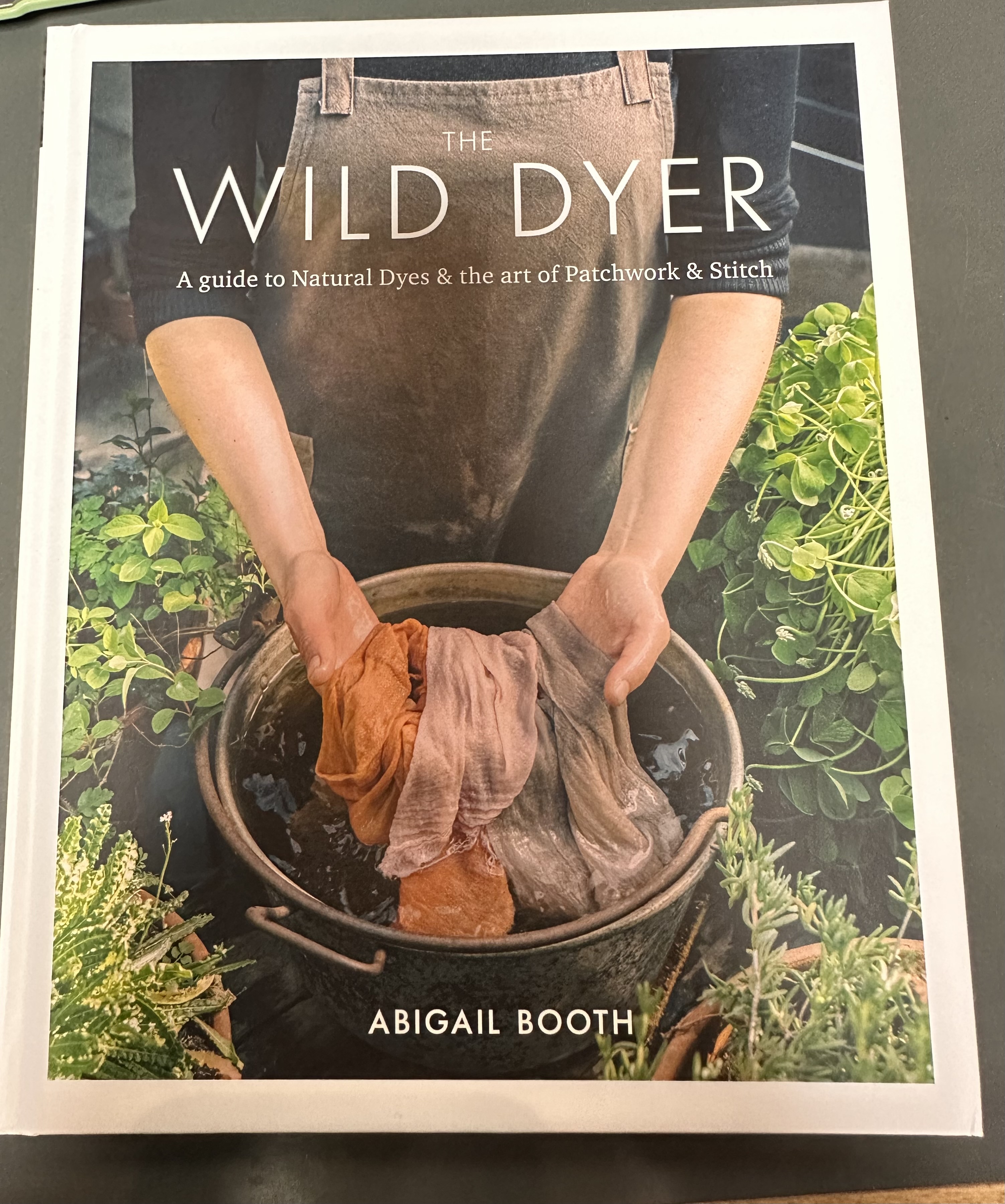 The cover of the book 'The Wild Dyer: A guide to Natural Dyes & the art of Patchwork & Stitch' by Abigail Booth